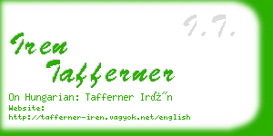 iren tafferner business card